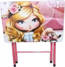 Masuta pliabila pentru copii din MDF Novokids™ My first folding table, cu scaun pliabil, dimensiuni 60X40X56, 2 niveluri de inaltime, suprafata