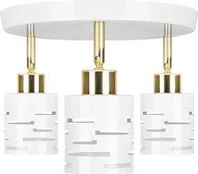 Corp de iluminat tip spot ELEN 3xE27/35W/230V alb/auriu