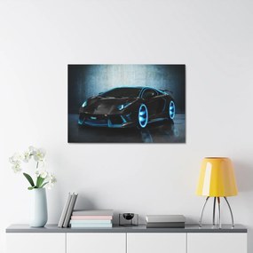 Tablou Canvas Black Lambourghini 120x80 cm