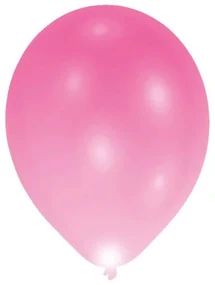 Colorat Pink Balon LED luminos, 5 bucăți, 11 inch (27,5 cm)