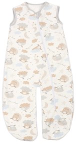 Sac de dormit cu picioare din bumbac flausat Kidizi Rolly 3-12 luni On a Cloud Pastel