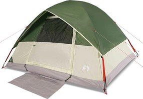 vidaXL Cort de camping cupolă pentru 6 persoane, verde, impermeabil