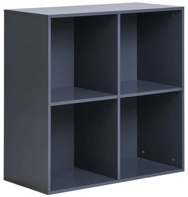 Raft de perete Horne, lemn vopsit, gri închis 69x30x69 cm