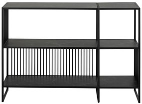 Bibliotecă neagră cu aspect de piatră 120x83 cm Strington – Actona