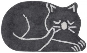 Covoraș de Baie Sleeping Cat, 70x120 cm, Antracit / Alb