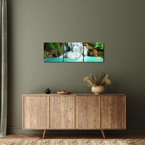Tablou - Cascadă (cu ceas) (90x30 cm)