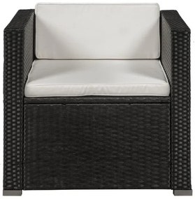 Juskys Set ratan de gradina Punta Cana L - perne negre/crem