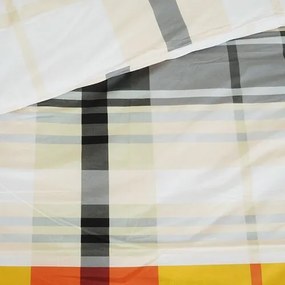 Lenjerie pat bumbac creponat B.E.S. Petrovice Top Class Orange kube,140 x 200 cm, 70 x 90 cm