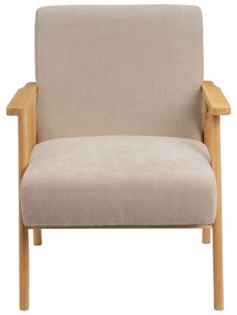 Fotoliu bej cu tapițerie din chenille Vintage – Casa Selección