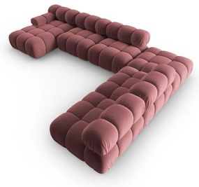 Canapea roz cu tapițerie din catifea 379 cm Bellis – Micadoni Home