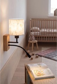 Brilagi - Lampă LED flexibilă BOBO WOOD 1xE27/25W/230V + LED/3W stejar/negru/alb/albastru regal