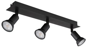 Plafoniera 3L design modern Drew negru