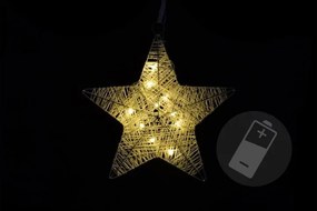 Decorațiune de Crăciun - stea, 25 cm, 10 LED-uri
