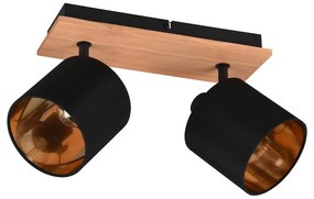 Spot negru/în culoare naturală ø 12 cm Tommy – Trio