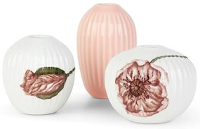 Set 3 vaze mici din porțelan Kähler Design Hammershøi Poppy