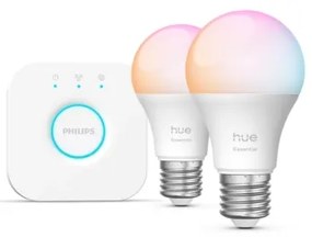 Kit de pornire Philips Hue WACA 2xE27/8W/230V 2200-6500K + dispozitiv de conectare