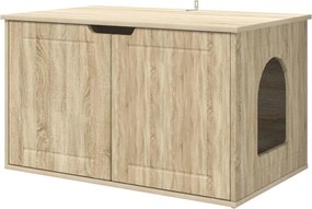 vidaXL Casa pentru pisici Sonoma 85 x 55 x 50,5 cm Lemn compozit