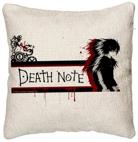 Perna Decorativa Canapea cu Death note 3, 40x40 cm, Cu fermoar