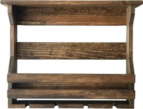 Suport vin din lemn,seria wood, Homs 65 x 13 x 46 cm ,700110
