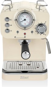 Espressor manual Zilan ZLN2992 Crem,15 Bar, 1.25 l, 1100W, Design Retro