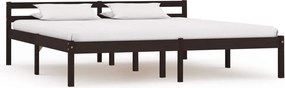 vidaXL Cadru de pat, maro închis, 180 x 200 cm, lemn masiv de pin