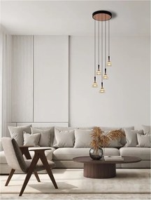 Lustra cu 5 pendule LED design modern PALUZ