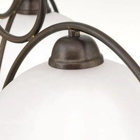 Orion - Lustru suspendat pe lanț RULA 3xE27/40W/230V Ø 70 cm alb/bronz