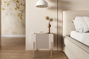 Noptieră Malmi 45 cm cu sertar - cașmir / picioare aurii