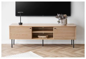 Comodă TV în culoare naturală cu aspect de lemn de stejar 40x50x150 cm Kyoto – House Nordic