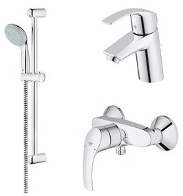 Set baterie lavoar baterie dus si set dus Grohe Eurosmart New S crom