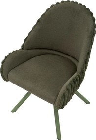 Set de scaune de sufragerie verde cu cotiere 2 buc. tapițat Stockholm – Mauro Ferretti