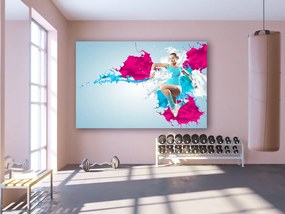 Tablou canvas instructor fitness coloristic - 150x100cm