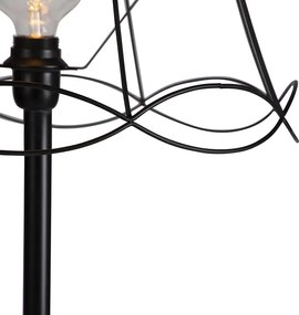 Lampă de podea neagră cu abajur cadru Granny negru 45 cm - Simplo