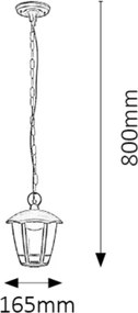 Rabalux 8128 - LED Lampă suspendată exterior SORRENTO LED/8W/230V IP44