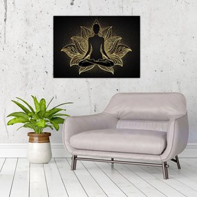 Tablou - Silueta într-o floare de lotus (70x50 cm)