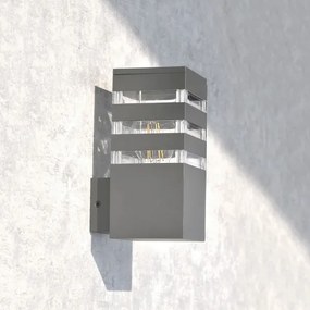 Aplică de perete LED RGBW reglabilă de exterior TEKSAS 1xE27/12W/230V IP44 antracit