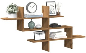 vidaXL Raft de perete stejar artizanal 124,5x18x60,5 cm lemn prelucrat