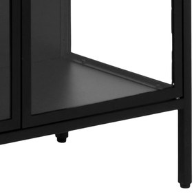 Vitrină din metal Actona Newcastle, înălțime 180 cm, negru