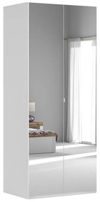Dulap de haine Flex 142 (alb) (cu oglindă). 1098238