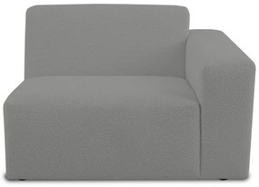 Modul pentru canapea gri cu tapițerie din stofă bouclé (cu colț pe partea dreaptă) Roxy – Scandic