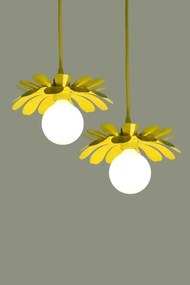 Bohemia-Design - Lustră pe cablu 1xE27/60W/230V galbenă