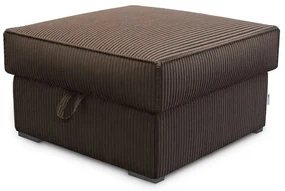 Taburet maro inchis SMART COSARO cu spatiu de depozitare 65x65 cm