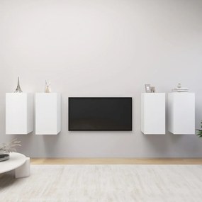 Comode TV, 4 buc., alb, 30,5x30x60 cm, PAL 4, Alb, 30.5 x 30 x 60 cm