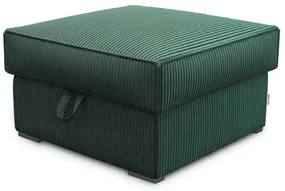 Taburet verde inchis SMART COSARO cu spatiu de depozitare 65x65 cm