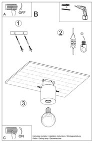 Plafonieră SALGADO 1×E27/60W/230V lemn