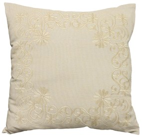 Husa de perna decorativa BLOSSOM ORNAMENT 40x40 cm, crem