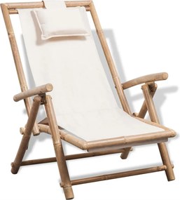 vidaXL Scaun de exterior pentru terasă, bambus