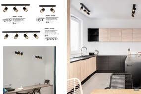 Plafoniera moderna minimalista cu 3 spoturi POGNO