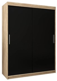 Dulap de haine 150 cm Toki (stejar sonoma + negru mat). 1064829