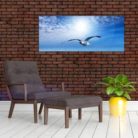 Tablou - Pescărușul peste mare (120x50 cm)